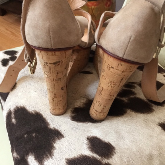 Dolce vita Suede strap platform wedge cork sandal - Picture 2 of 4
